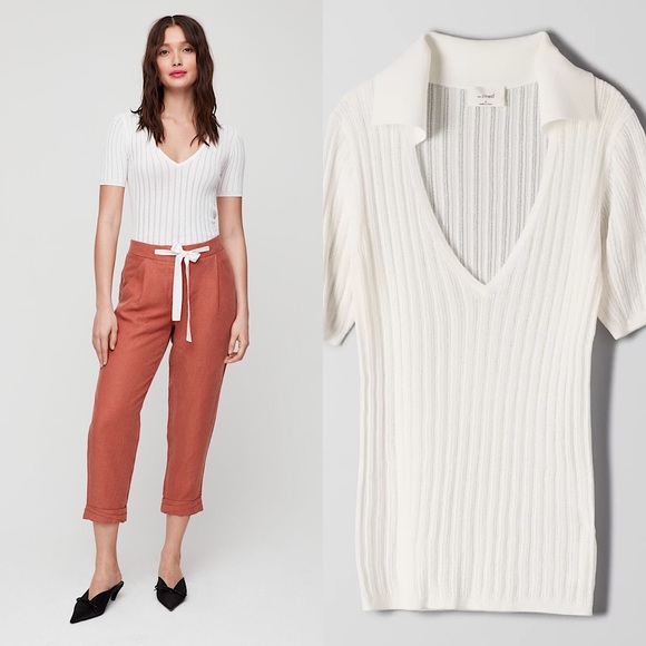 SOLD- WILFRED Tayslie Knit Polo - Picture 2 of 7